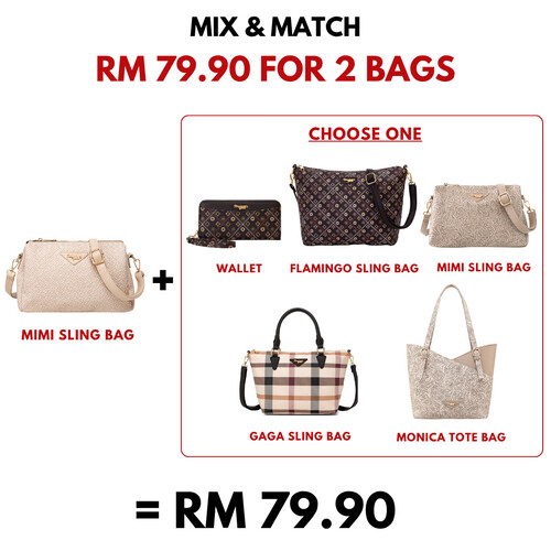 MIMI SLING BAG - RATTAN CB, BEIGE